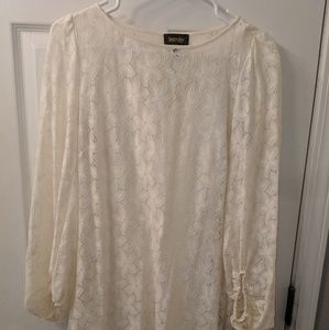 Laundry by Shelli Segal Cream Lace Dress